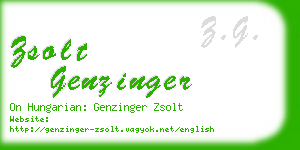 zsolt genzinger business card